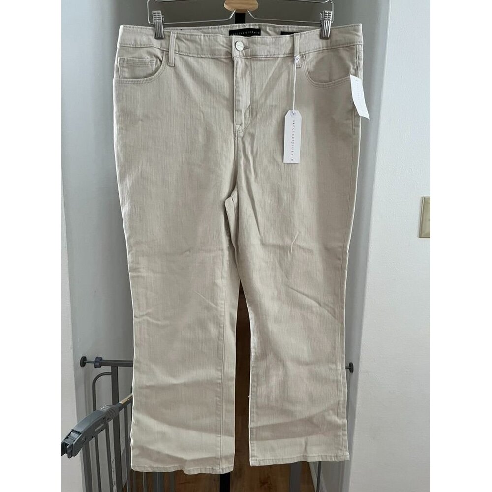 NWT Sanctuary Denim Womens Connector Kick Crop Pants In Moonstone Size 34 Standa